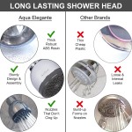 3 Inch High Pressure Shower Head Best Pressure Boosting Wall Mount Bathroom Showerhead For Low Flow Showers 2.5 GPM Chrome