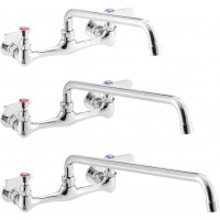 AmGood Wall Mount Kitchen Sink Faucet | 8" Center | NSF | Commercial Kitchen Utility Laundry
