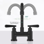Black Bathroom Faucet Classic Style,4 Inches 2-Handle Basin Faucet Matte Black C2MB03124