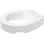 Carex Round Hinged Toilet Seat Riser Adds 3.5 Inches of Height to Toilet 300 Pound Weight Capacity Raised Toilet Seat