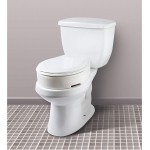 Carex Round Hinged Toilet Seat Riser Adds 3.5 Inches of Height to Toilet 300 Pound Weight Capacity Raised Toilet Seat