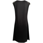 Casual Pullover Dress for Women V-Neck Skirt Gradient Printed Knee-Length Women's Gowns Lace Splicing Sleeveless Dresses