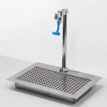 DERCLIVE Push Cup Faucet Delay Faucet Net Tap Water Station Pedestal Glass Filler