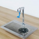 DERCLIVE Push Cup Faucet Delay Faucet Net Tap Water Station Pedestal Glass Filler