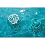 Evriholder DrainWig Shower Drain Protectors As Seen on Shark Tank Disposable Hair Catchers Ocean Pack of 2  White and Teal DWOC12-AMZ