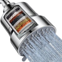 Filtered Shower Head 3 Modes High Pressure Shower Head with 15 Stage Hard Water Shower Filter Cartridge for Remove Chlorine and Harmful Substances