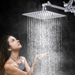 G-Promise All Metal Dual Square Shower Head Combo | 8" Rain Shower Head | Handheld Shower Wand with 71" Extra Long Flexible Hose | Smooth 3-Way Diverter | Adjustable Extension Arm A Bathroom Upgrade