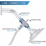 G-Promise Solid Metal Shower Arm Diverter for Hand Held Showerhead and Fixed Spray Head ∣ G 1 2 3-Way Bathroom Universal Shower System Replacement Part Chrome diverter