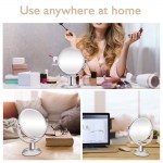 Gotofine Double Sided Magnifying Makeup Mirror 1X & 10X Magnification with 360 Degree Rotation- Clear & Transparent