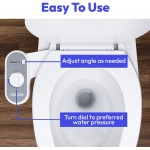 Greenco Bidet Attachment for Toilet Water Sprayer for Toilet Seat Easy-to-Install Non-Electric Bidet with Adjustable Fresh Water Jet Spray All Accessories and Detailed Instructions Included