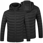 Heated Jackets for Men Rechargeable Outdoor Winter Warm Coat 3 Heating Zipper Parka Overcoat Windbreaker Thermal Cardigan