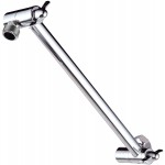 Hotel Spa 11" Solid Brass Adjustable Shower Extension Arm with Lock Joints. Lower or Raise Any Rain or Handheld Showerhead to Your Height & Angle 2-Foot Range Connection Chrome Finish