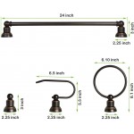 hykolity 3-Light Vanity Light Fixture 5-Piece All-in-One Bathroom Set E26 Bulb Base Oil Rubbed Bronze Wall Sconce Lighting W  Glass Shads ETL Listed Bulb not Included