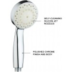 KAIREY Led Shower Head 7 Color Light Change Automatically Handheld Showerhead Polished Chrome with 60 Inches Stainless Steel Hose and Adjustable Bracket