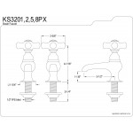 Kingston Brass KS3201PX Restoration Basin Faucet 3-1 2" Polished Chrome
