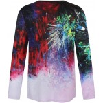 Long Sleeve Tee Shirts for Men Abstract Art Gradient Print Design Round Neck Fashion Casual T-Shirt Tops Blouse Tunic
