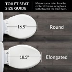 MAYFAIR 880SLOW 000 Caswell Toilet Seat will Slowly Close and Never Loosen ROUND Long Lasting Plastic White