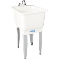 Mustee 12C Plastic Floor-Mount Laundry Tub 18" x 23.5" White