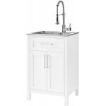 Ove Decors Piaras 22 in. Utility Sink in White