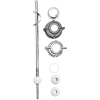 PF WaterWorks PF0904 Lavatory Replacement Universal Moen Metal Clip Pop-Up Drain Repair Kit-Threaded Adjustable Center Pivot Rod with 3 Nuts Gasket 3 Sizes of Balls No Pull Linkage Chrome