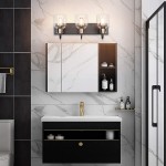 PRESDE Black Vintage Bathroom Vanity Light Fixtures Over Mirror Bath 3-Light Vanity Glass Globe Lighting