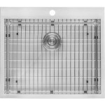 Ruvati Drop-in Topmount Laundry Utility Sink 25 x 22 x 12 inch Deep 16 Gauge Stainless Steel RVU6010