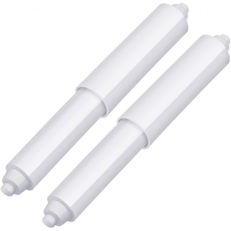Shappy 2 Pieces Toilet Paper Holder Roller Replacement Plastic Spring Loaded White