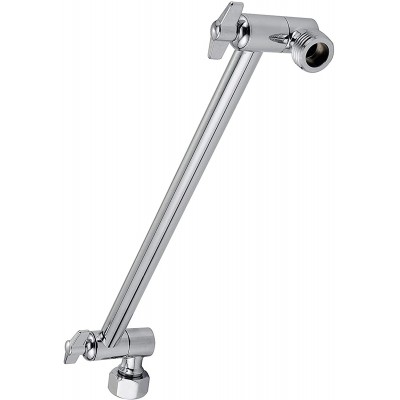 SparkPod Solid Brass Adjustable Shower Arm Extension with Universal Connection to all Shower Heads. Easy to Install Anti-Leakage Technology 11" Chrome