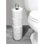 Spectrum Diversified Euro Tissue Reserve Paper Toilet Holder Holds Regular & Jumbo Rolls Modern Bathroom Fixture Chrome