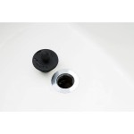 StopShroom Tub 2 Pack Universal Stopper for Bathtub and Bathroom Sink Drains Black Plug 2pk 2 Count
