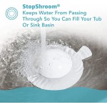 StopShroom Ultimate Universal Stopper Plug for Bathtub Bathroom and Kitchen Sink Drains White