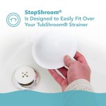 StopShroom Ultimate Universal Stopper Plug for Bathtub Bathroom and Kitchen Sink Drains White