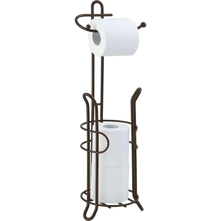 SunnyPoint Bathroom Toilet Tissue Paper Roll Storage Holder Stand with Reserve The Reserve Area Has Enough Space to Store Mega Rolls; Coating Bronze