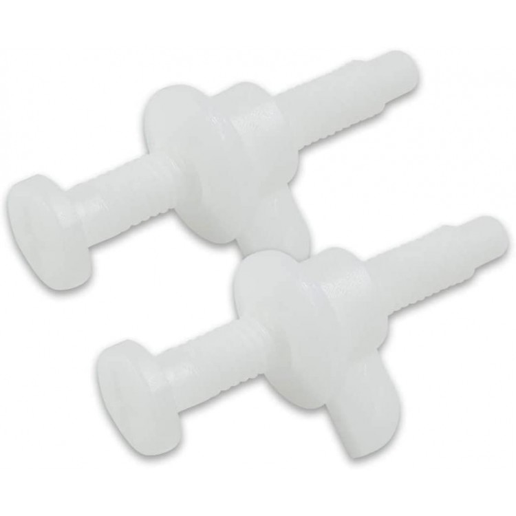 Toilet Seat Parts Including Screw and Nut For Top Mount Toilet Seat Hinges White Plastic
