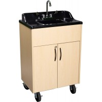 Waterworks Concession Sinks Premier Portable Handwashing Station with Hot Water Maple