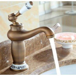 wduuoo Faucet Bathroom Single Handle Antique Bronze Finish Brass Basin hot and Cold Water faucets washbasin taps Mixer Kitchen