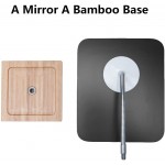 YEAKE Flexible Gooseneck Bamboo Vanity Makeup Mirror,360°Rotation 8" Large Frameless Vanity Mirror Folding Portable Table Desk Mirror with Stand Bathroom Shaving Make Up Mirrors Rectangle