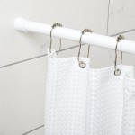 Zenna Home Adjustable Tension Shower Curtain Rod 51 to 86 Inches White 886WW