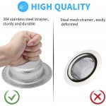 2 Pack Upgrade Kitchen Sink Strainer Sink Drainer Strainer 304 Stainless Steel Rust Free Fordable Handle 4.5 Inch Diameter
