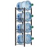 5 Gallon Water Jug Holder Water Bottle Storage Rack 4 Tier Dark Brown