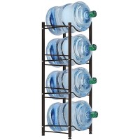 5 Gallon Water Jug Holder Water Bottle Storage Rack 4 Tier Dark Brown