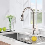 AMAZING FORCE Kitchen Faucet with Pull Down Sprayer Kitchen Sink Faucet Single Handle Kitchen Faucet Brushed Nickel Utility Sink Faucet for Laundry Sink Stainless Steel 1.8 GPM
