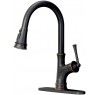 APPASO Kitchen Faucet with Pull Down Sprayer Oil Rubbed Bronze Single-Handle High Arc Single Hole Pull Out Kitchen Sink Faucets with Escutcheon