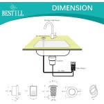 BESTILL Garbage Disposal Sink Top Air Switch Kit with Single Outlet Matte Black Long Button with Brass Cover