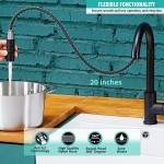 Black Kitchen Faucet Kitchen Faucets with Pull Down Sprayer KINFAUCETS Single Handle Pull Out Kitchen Sink Faucets Commercial Pull Down Faucet Farmhouse RV Bar Utility Sink Faucets Matte Black