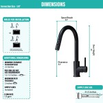 Black Kitchen Faucet Kitchen Faucets with Pull Down Sprayer KINFAUCETS Single Handle Pull Out Kitchen Sink Faucets Commercial Pull Down Faucet Farmhouse RV Bar Utility Sink Faucets Matte Black