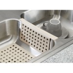 iDesign Euro Kitchen Sink Protector Mat Regular Taupe,11" x 12.5"