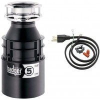 InSinkErator Badger 5 1 2 HP Food Waste Disposer and Power Cord Kit