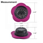 JIANYI 4 Pack Silicone Sink Strainer 4.5 Inch Universal Kitchen Drain Filter Basket Plastic Cute Easy Clean Hair Catcher Pouring Strainers multicolor
