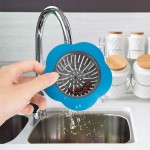 JIANYI 4 Pack Silicone Sink Strainer 4.5 Inch Universal Kitchen Drain Filter Basket Plastic Cute Easy Clean Hair Catcher Pouring Strainers multicolor